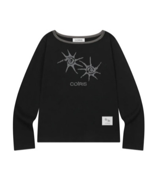 COIRIS_(コイリス)の「◇COIRIS◇ブランド直輸入正規品/ソルナ ワンショルダー ロングスリーブTシャツ SOLUNA ONE SHOULDER LONG SLEEVE T(Tシャツ/カットソー・レディース・チャコール/ブラック・FREE)」の2枚目の写真