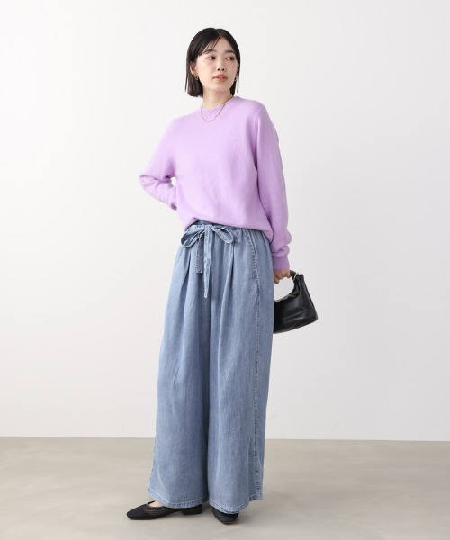 Bou Jeloud(ブージュルード)の「リラックシーデニムワイドパンツ(デニムパンツ・レディース・ブルー/インディゴブルー・38)」の17枚目の写真