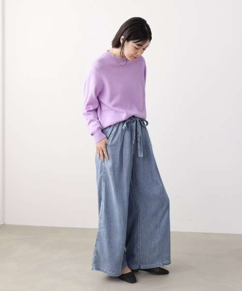 Bou Jeloud(ブージュルード)の「リラックシーデニムワイドパンツ(デニムパンツ・レディース・ブルー/インディゴブルー・38)」の20枚目の写真