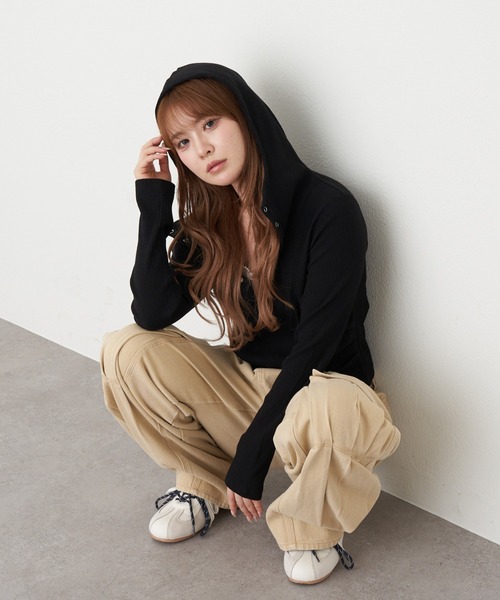 RAY CASSIN（レイカズン）の「デザインカーゴパンツ（カーゴパンツ・レディース・アイボリー/カーキ/ベージュ・FREE）」の19枚目の写真