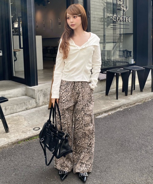 RAY CASSIN（レイカズン）の「デザインカーゴパンツ（カーゴパンツ・レディース・アイボリー/カーキ/ベージュ・FREE）」の10枚目の写真