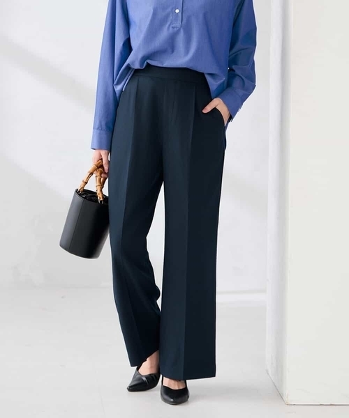 a.v.v（アーヴェヴェ）の「［支持率NO.1/イージーケア/ストレッチ］スッキリ見えワイドパンツ（その他パンツ・レディース・ライトピンク/アイボリー/ブラック/ネイビー/ライトグレー・36/38/40/42/34）」の4枚目の写真