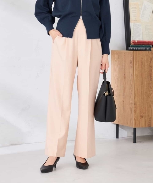 a.v.v（アーヴェヴェ）の「［支持率NO.1/イージーケア/ストレッチ］スッキリ見えワイドパンツ（その他パンツ・レディース・ライトピンク/アイボリー/ブラック/ネイビー/ライトグレー・36/38/40/42/34）」の5枚目の写真