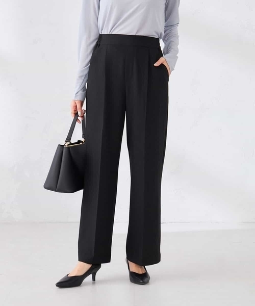 a.v.v（アーヴェヴェ）の「［支持率NO.1/イージーケア/ストレッチ］スッキリ見えワイドパンツ（その他パンツ・レディース・ライトピンク/アイボリー/ブラック/ネイビー/ライトグレー・36/38/40/42/34）」の3枚目の写真