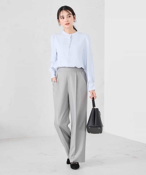 a.v.v（アーヴェヴェ）の「［支持率NO.1/イージーケア/ストレッチ］スッキリ見えワイドパンツ（その他パンツ・レディース・ライトピンク/アイボリー/ブラック/ネイビー/ライトグレー・36/38/40/42/34）」の8枚目の写真