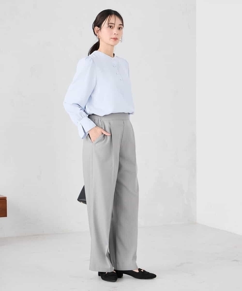 a.v.v（アーヴェヴェ）の「［支持率NO.1/イージーケア/ストレッチ］スッキリ見えワイドパンツ（その他パンツ・レディース・ライトピンク/アイボリー/ブラック/ネイビー/ライトグレー・36/38/40/42/34）」の9枚目の写真