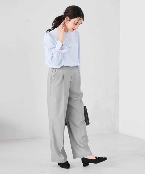 a.v.v（アーヴェヴェ）の「［支持率NO.1/イージーケア/ストレッチ］スッキリ見えワイドパンツ（その他パンツ・レディース・ライトピンク/アイボリー/ブラック/ネイビー/ライトグレー・36/38/40/42/34）」の10枚目の写真