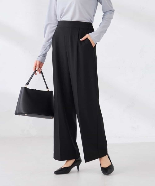 a.v.v（アーヴェヴェ）の「［支持率NO.1/イージーケア/ストレッチ］スッキリ見えワイドパンツ（その他パンツ・レディース・ライトピンク/アイボリー/ブラック/ネイビー/ライトグレー・36/38/40/42/34）」の13枚目の写真