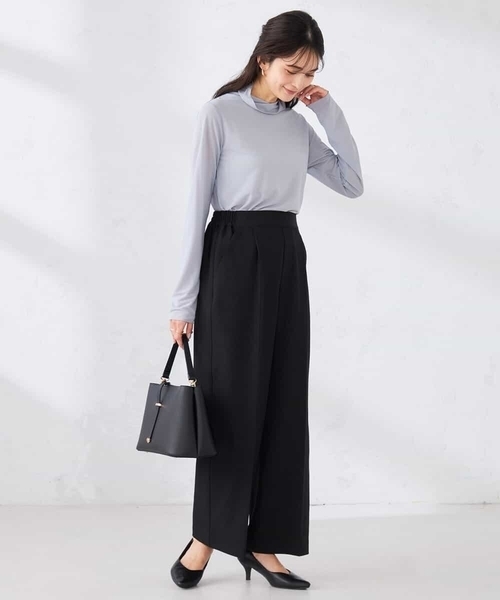 a.v.v（アーヴェヴェ）の「［支持率NO.1/イージーケア/ストレッチ］スッキリ見えワイドパンツ（その他パンツ・レディース・ライトピンク/アイボリー/ブラック/ネイビー/ライトグレー・36/38/40/42/34）」の16枚目の写真