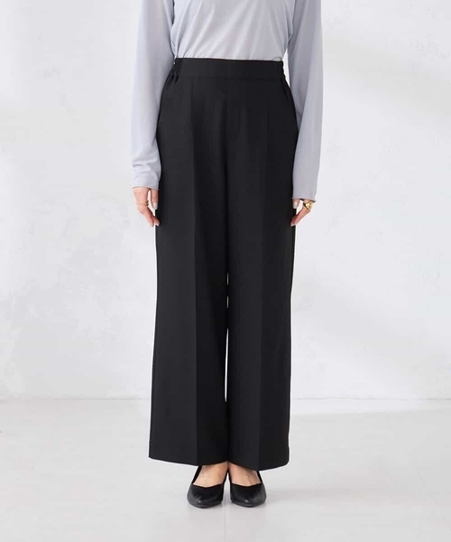 a.v.v（アーヴェヴェ）の「［支持率NO.1/イージーケア/ストレッチ］スッキリ見えワイドパンツ（その他パンツ・レディース・ライトピンク/アイボリー/ブラック/ネイビー/ライトグレー・36/38/40/42/34）」の18枚目の写真