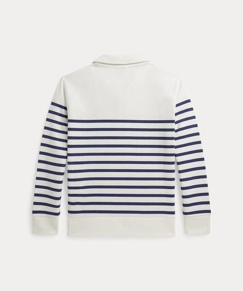 POLO RALPH LAUREN CHILDRENSWEAR（ポロ ラルフ ローレン チルドレンズウェア）の「ストライプド フレンチ テリー スウェットシャツ（スウェット・キッズ・ホワイト・XL/L/M/S）」の4枚目の写真