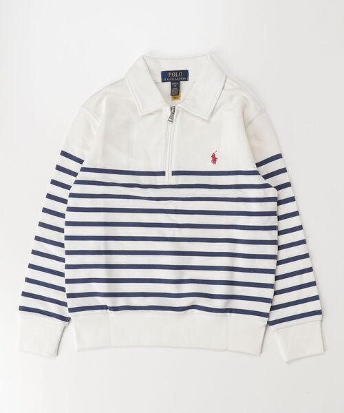 POLO RALPH LAUREN CHILDRENSWEAR（ポロ ラルフ ローレン チルドレンズウェア）の「ストライプド フレンチ テリー スウェットシャツ（スウェット・キッズ・ホワイト・XL/L/M/S）」の3枚目の写真