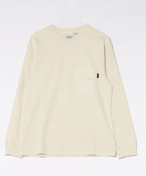 Gramicci(グラミチ)の「【63】【GRAMICCI】L/S POCKET TEE PIGMENT DYED(Tシャツ/カットソー・メンズ・オフホワイト・SMALL/MEDIUM/LARGE/X-LARGE/XX-LARGE)」の1枚目の写真