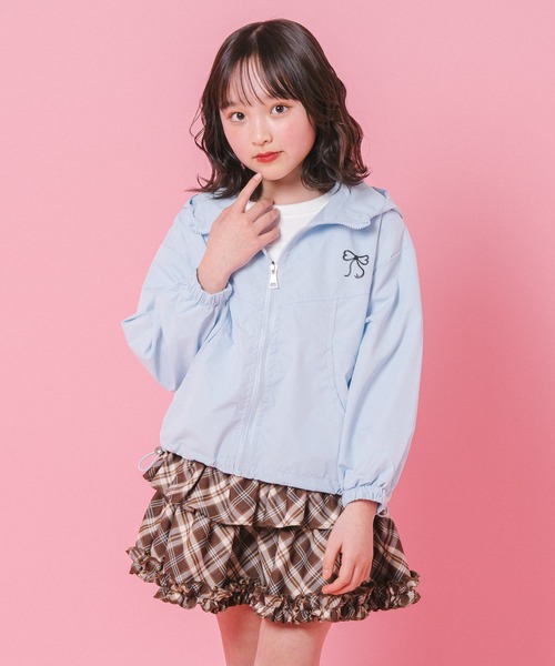 URBAN CHERRY(アーバンチェリー)の「【インナーパンツ付き】ティアードフリルチェックスカート(スカート・キッズ・ネイビー/グリーン/レッド/ブラウン・110cm/120cm/130cm/140cm/150cm)」の18枚目の写真