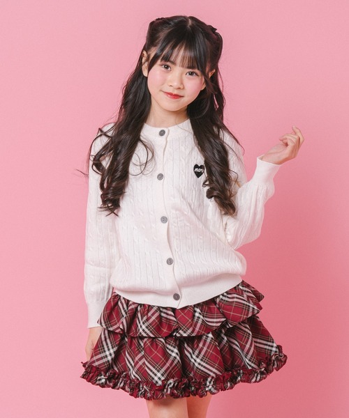 URBAN CHERRY(アーバンチェリー)の「【インナーパンツ付き】ティアードフリルチェックスカート(スカート・キッズ・ネイビー/グリーン/レッド/ブラウン・110cm/120cm/130cm/140cm/150cm)」の15枚目の写真