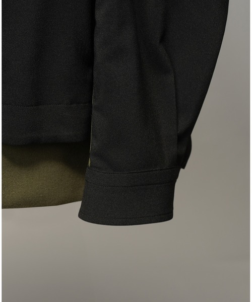 MAISON SPECIAL(メゾンスペシャル)の「《UNISEX》Layering MA-1 Docking Prime-Over Open Collar Shirt/レイヤリングMA-1ドッキングプライムオーバーオープンカラーシャツ【MAISON SPECIAL/メゾンスペシャル】(シャツ/ブラウス・メンズ・ブラック/チャコールグレー・2/1/0)」の19枚目の写真