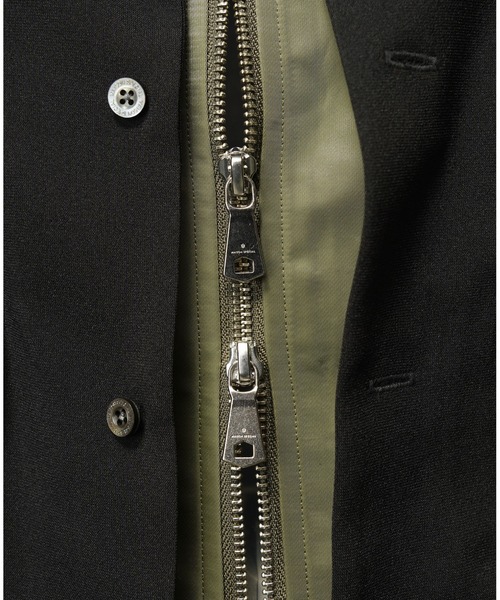 MAISON SPECIAL(メゾンスペシャル)の「《UNISEX》Layering MA-1 Docking Prime-Over Open Collar Shirt/レイヤリングMA-1ドッキングプライムオーバーオープンカラーシャツ【MAISON SPECIAL/メゾンスペシャル】(シャツ/ブラウス・メンズ・ブラック/チャコールグレー・2/1/0)」の18枚目の写真