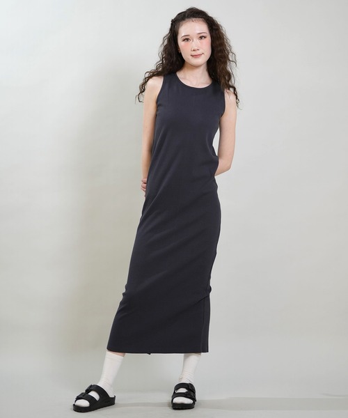 RIKKA FEMME(リッカファム)の「RIKKA FEMME/リッカファム ワンピース リブワンピ ロング丈 RF6S-1408(ワンピース・レディース・グレー/オレンジ/ネイビー/カーキ・FREE)」の17枚目の写真