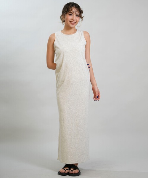 RIKKA FEMME(リッカファム)の「RIKKA FEMME/リッカファム ワンピース リブワンピ ロング丈 RF6S-1408(ワンピース・レディース・グレー/オレンジ/ネイビー/カーキ・FREE)」の7枚目の写真