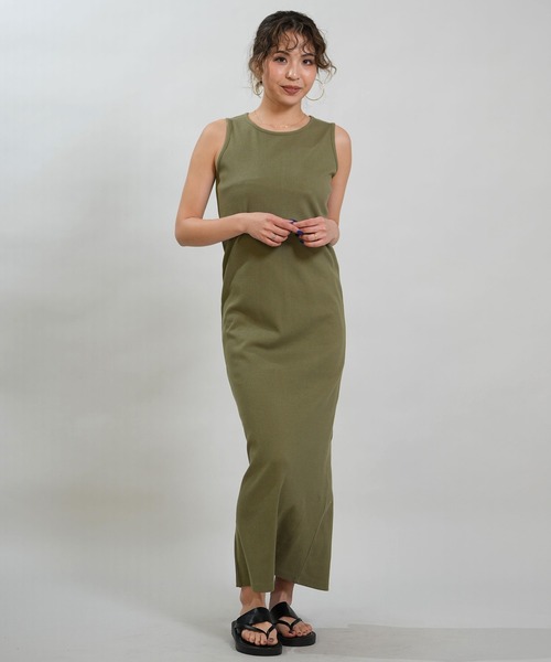 RIKKA FEMME(リッカファム)の「RIKKA FEMME/リッカファム ワンピース リブワンピ ロング丈 RF6S-1408(ワンピース・レディース・グレー/オレンジ/ネイビー/カーキ・FREE)」の13枚目の写真