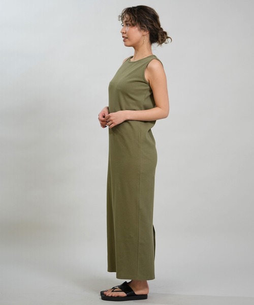 RIKKA FEMME(リッカファム)の「RIKKA FEMME/リッカファム ワンピース リブワンピ ロング丈 RF6S-1408(ワンピース・レディース・グレー/オレンジ/ネイビー/カーキ・FREE)」の14枚目の写真