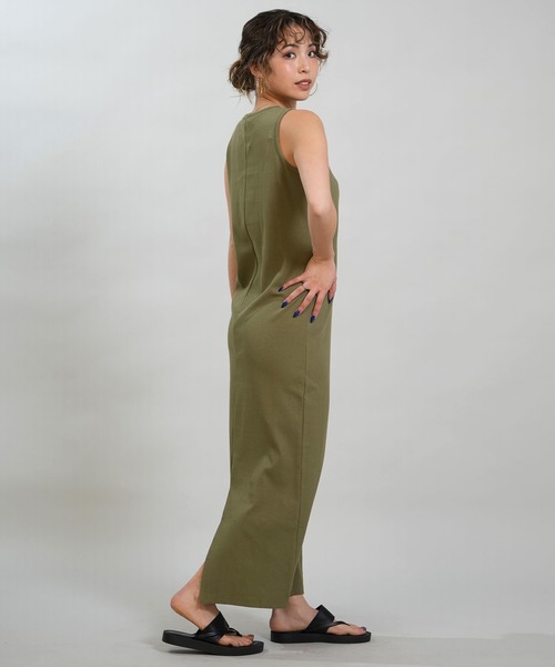 RIKKA FEMME(リッカファム)の「RIKKA FEMME/リッカファム ワンピース リブワンピ ロング丈 RF6S-1408(ワンピース・レディース・グレー/オレンジ/ネイビー/カーキ・FREE)」の16枚目の写真