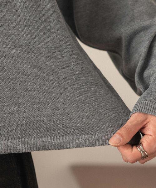 LUCY(ルーシー)の「LUCY/【26年春夏新作】リングドットヘンリーネックプルオーバー(Tシャツ/カットソー・メンズ・ブラック/グレー・LARGE/MEDIUM)」の4枚目の写真