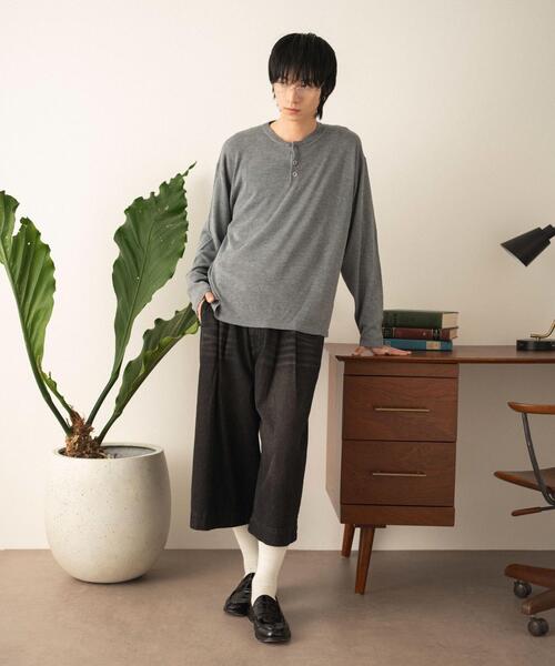 LUCY(ルーシー)の「LUCY/【26年春夏新作】リングドットヘンリーネックプルオーバー(Tシャツ/カットソー・メンズ・ブラック/グレー・LARGE/MEDIUM)」の15枚目の写真