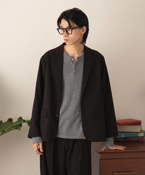 LUCY(ルーシー)の「LUCY/【26年春夏新作】リングドットヘンリーネックプルオーバー(Tシャツ/カットソー・メンズ・ブラック/グレー・LARGE/MEDIUM)」の5枚目の写真