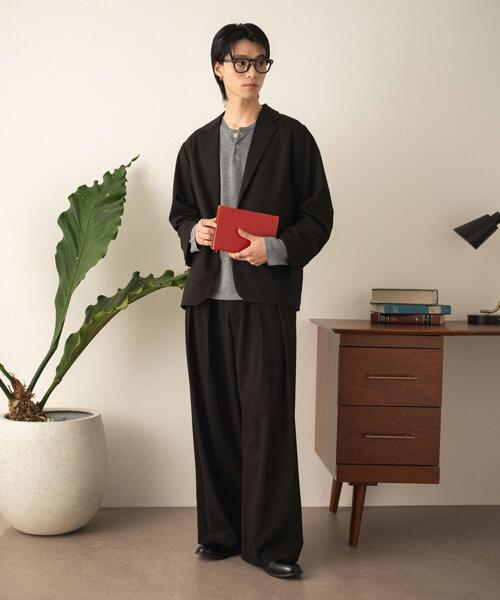 LUCY(ルーシー)の「LUCY/【26年春夏新作】リングドットヘンリーネックプルオーバー(Tシャツ/カットソー・メンズ・ブラック/グレー・LARGE/MEDIUM)」の6枚目の写真