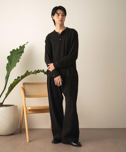 LUCY(ルーシー)の「LUCY/【26年春夏新作】リングドットヘンリーネックプルオーバー(Tシャツ/カットソー・メンズ・ブラック/グレー・LARGE/MEDIUM)」の10枚目の写真