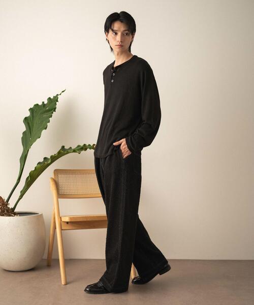 LUCY(ルーシー)の「LUCY/【26年春夏新作】リングドットヘンリーネックプルオーバー(Tシャツ/カットソー・メンズ・ブラック/グレー・LARGE/MEDIUM)」の11枚目の写真