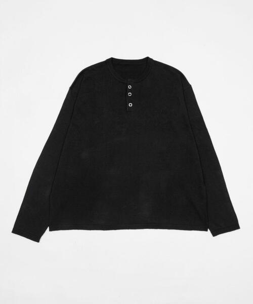 LUCY(ルーシー)の「LUCY/【26年春夏新作】リングドットヘンリーネックプルオーバー(Tシャツ/カットソー・メンズ・ブラック/グレー・LARGE/MEDIUM)」の17枚目の写真