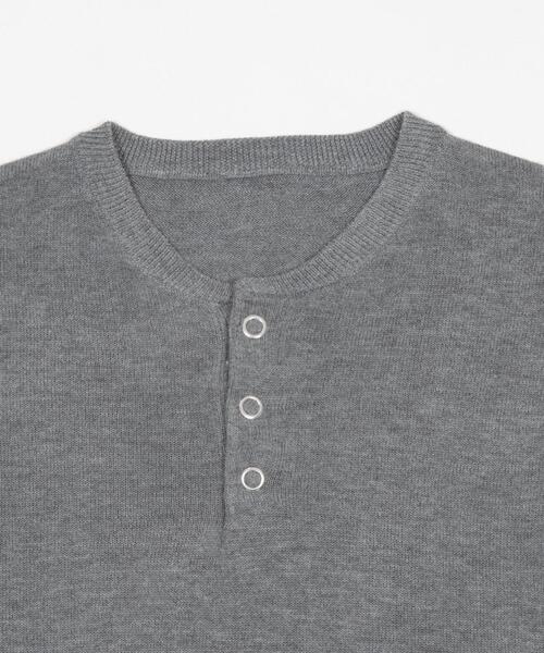 LUCY(ルーシー)の「LUCY/【26年春夏新作】リングドットヘンリーネックプルオーバー(Tシャツ/カットソー・メンズ・ブラック/グレー・LARGE/MEDIUM)」の20枚目の写真