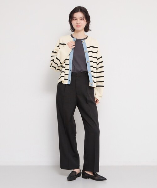 THE SHOP TK (ザ ショップ ティーケー )の「デニム切替カーディガン(カーディガン/ボレロ・レディース・ネイビー系2/アイボリー系2/ピンク・12/13)」の10枚目の写真