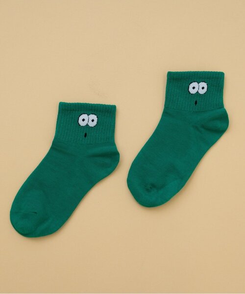 and D. petit main（アンドディープティマイン）の「【Dセレクト】おめめソックス（ソックス/靴下・キッズ・イエロー/ピンク/グリーン/ブルー/レモンイエロー・M(16-18cm)/L(19-23cm)/14-15cm）」の2枚目の写真