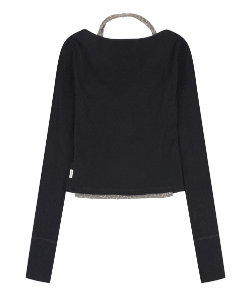ORDINARY HOLIDAY（オーディナリー ホリデー）の「HALTER LAYERED SET [BLACK]（Tシャツ/カットソー・レディース・その他・FREE）」の3枚目の写真