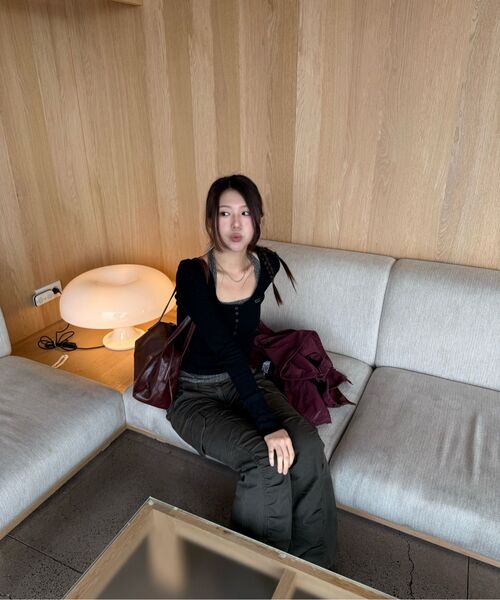 ORDINARY HOLIDAY（オーディナリー ホリデー）の「HALTER LAYERED SET [BLACK]（Tシャツ/カットソー・レディース・その他・FREE）」の4枚目の写真