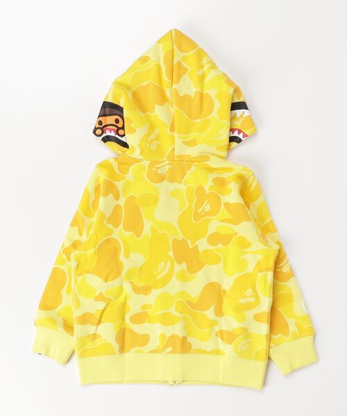 A BATHING APE（アベイシングエイプ）の「ABC CAMO MILO SHARK ZIP HOODIE（パーカー・キッズ・ブルー/ピンク/イエロー・90/110/130/100/140）」の13枚目の写真