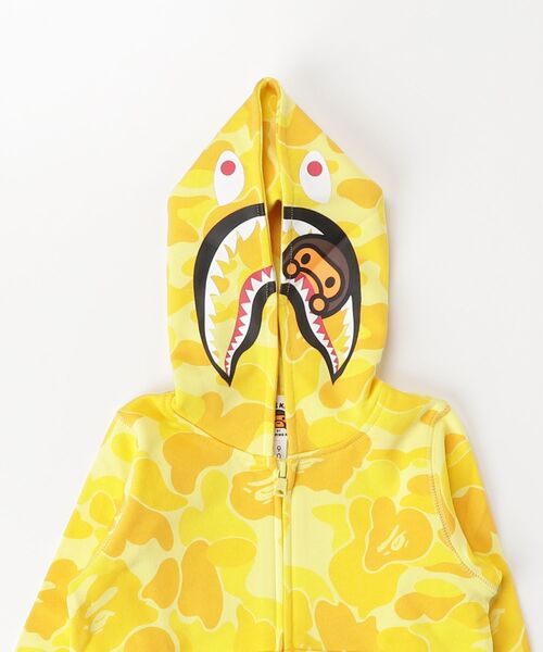 A BATHING APE（アベイシングエイプ）の「ABC CAMO MILO SHARK ZIP HOODIE（パーカー・キッズ・ブルー/ピンク/イエロー・90/110/130/100/140）」の14枚目の写真