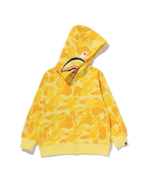 A BATHING APE（アベイシングエイプ）の「ABC CAMO MILO SHARK ZIP HOODIE（パーカー・キッズ・ブルー/ピンク/イエロー・90/110/130/100/140）」の5枚目の写真