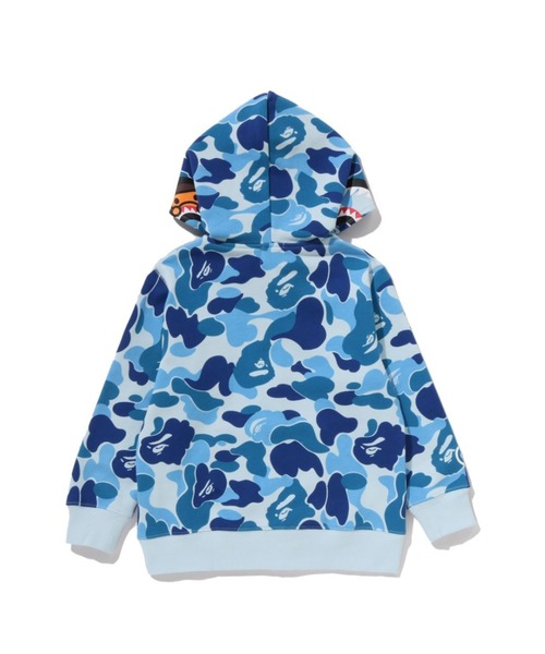 A BATHING APE（アベイシングエイプ）の「ABC CAMO MILO SHARK ZIP HOODIE（パーカー・キッズ・ブルー/ピンク/イエロー・90/110/130/100/140）」の10枚目の写真