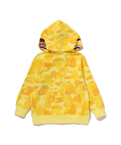 A BATHING APE（アベイシングエイプ）の「ABC CAMO MILO SHARK ZIP HOODIE（パーカー・キッズ・ブルー/ピンク/イエロー・90/110/130/100/140）」の11枚目の写真