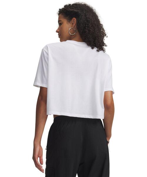 UNDER ARMOUR(アンダーアーマー)の「UAラインストーン クロップ ショートスリーブ Tシャツ(ライフスタイル/レディース)(Tシャツ/カットソー・レディース・ホワイト・M/L/XL/S)」の2枚目の写真