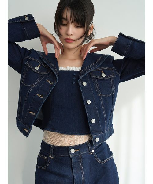 LILY BROWN（リリーブラウン）の「デニムビスチェ（その他トップス・レディース・インディゴブルー/ライトブルー/その他・F）」の16枚目の写真