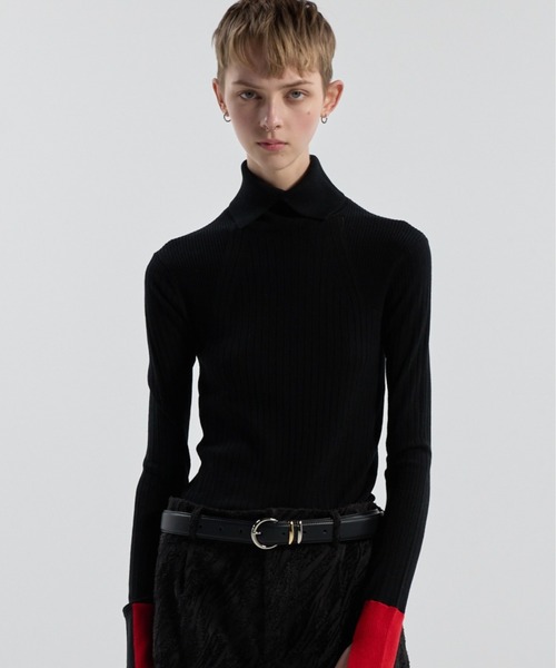 CINOH（チノ）の「LEATHER BELT/SILVER BUCKLE（ベルト・メンズ・ブラック×シルバー・M/S/L）」の9枚目の写真