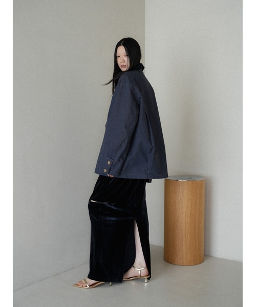 Katrin TOKYO(カトリーントーキョー)の「slit velour I line maxi skirt(スカート・レディース・ネイビー/レッド・XS/S/M)」の9枚目の写真
