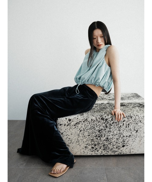 Katrin TOKYO(カトリーントーキョー)の「slit velour I line maxi skirt(スカート・レディース・ネイビー/レッド・XS/S/M)」の10枚目の写真