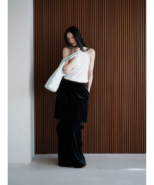 Katrin TOKYO(カトリーントーキョー)の「slit velour I line maxi skirt(スカート・レディース・ネイビー/レッド・XS/S/M)」の15枚目の写真