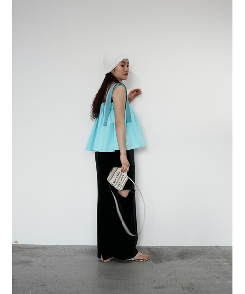 Katrin TOKYO(カトリーントーキョー)の「slit velour I line maxi skirt(スカート・レディース・ネイビー/レッド・XS/S/M)」の17枚目の写真